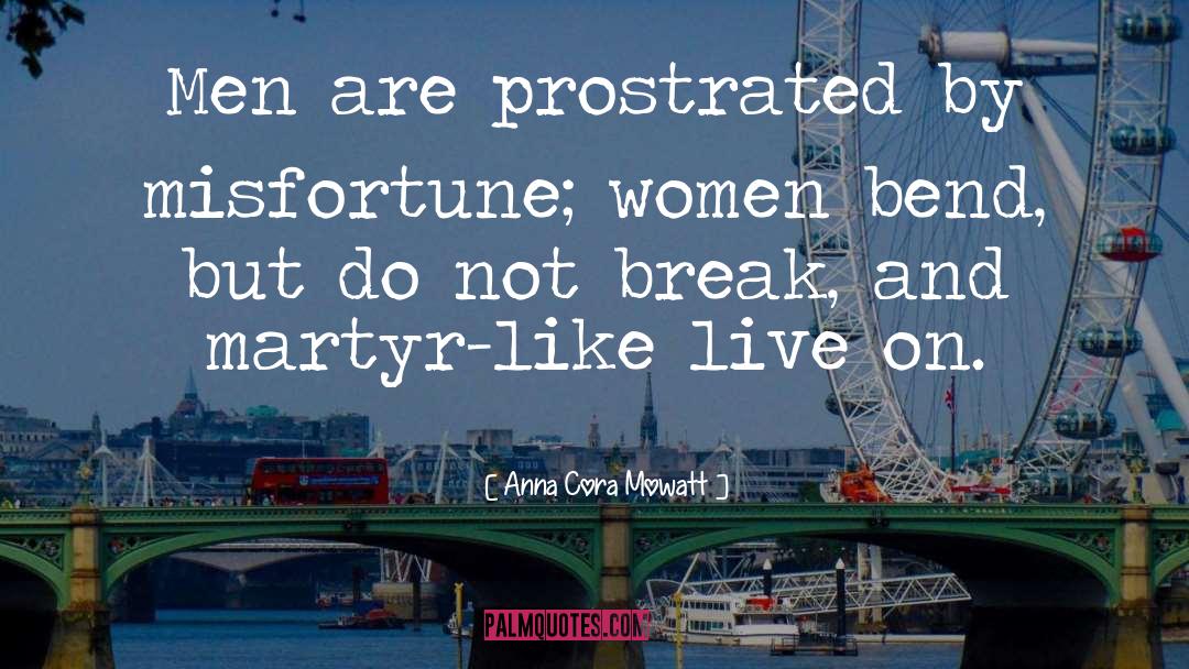 Misfortunes quotes by Anna Cora Mowatt