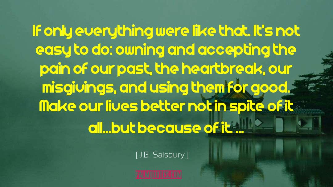 Misgivings quotes by J.B. Salsbury