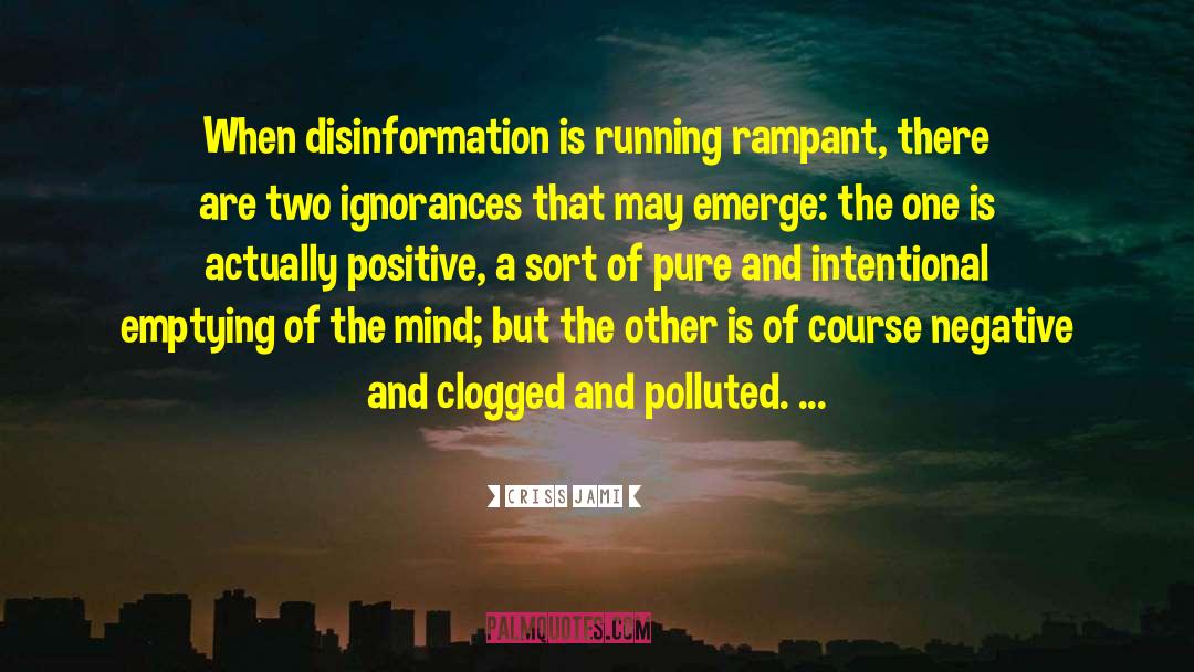 Misinformation quotes by Criss Jami