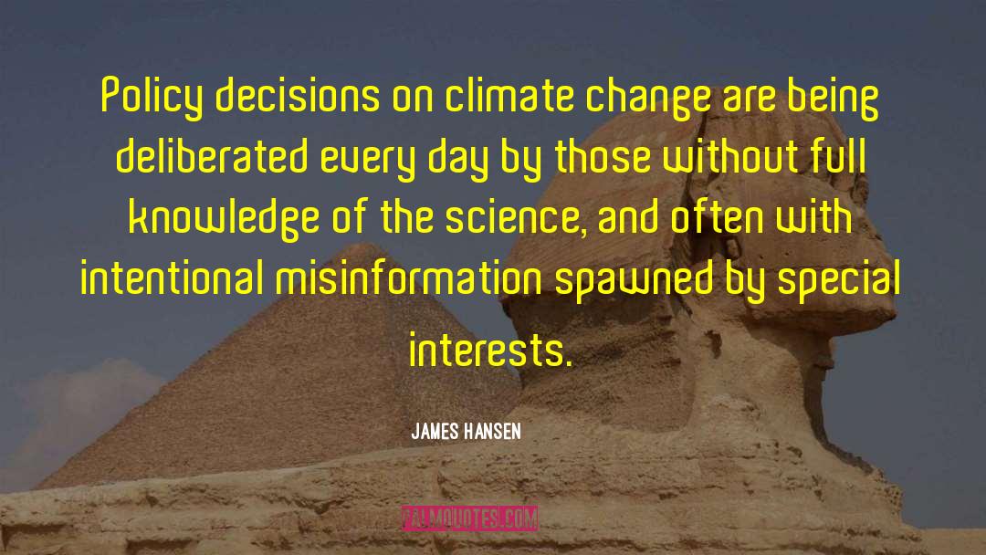 Misinformation quotes by James Hansen