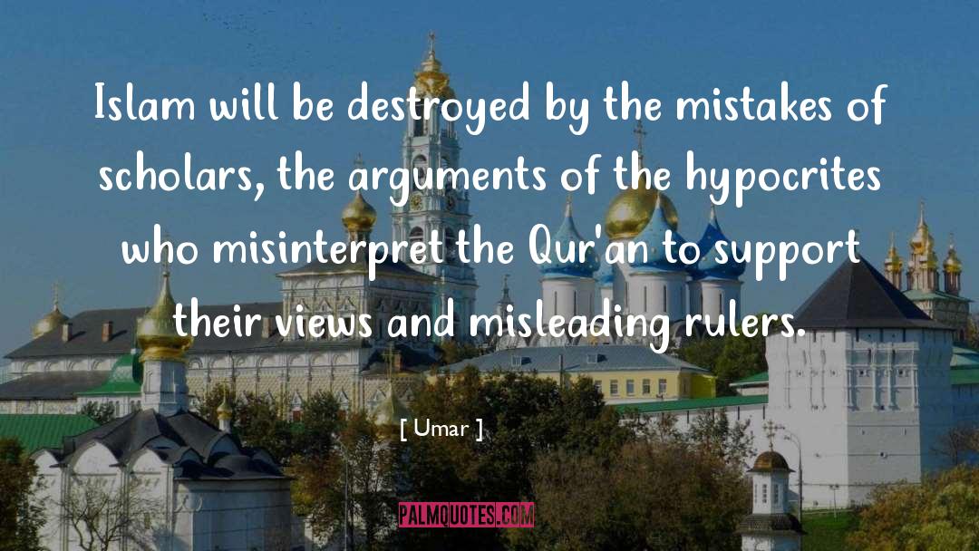 Misinterpret quotes by Umar