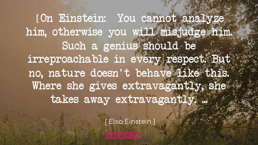 Misjudge Me quotes by Elsa Einstein