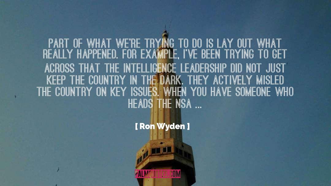 Misled quotes by Ron Wyden