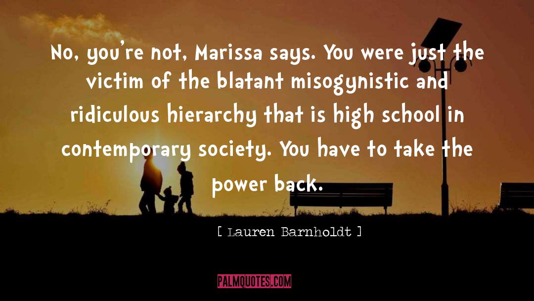 Misogynistic quotes by Lauren Barnholdt