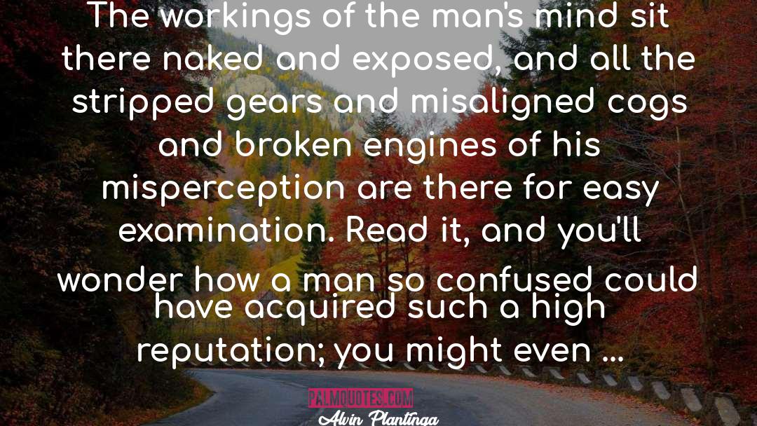 Misperception quotes by Alvin Plantinga