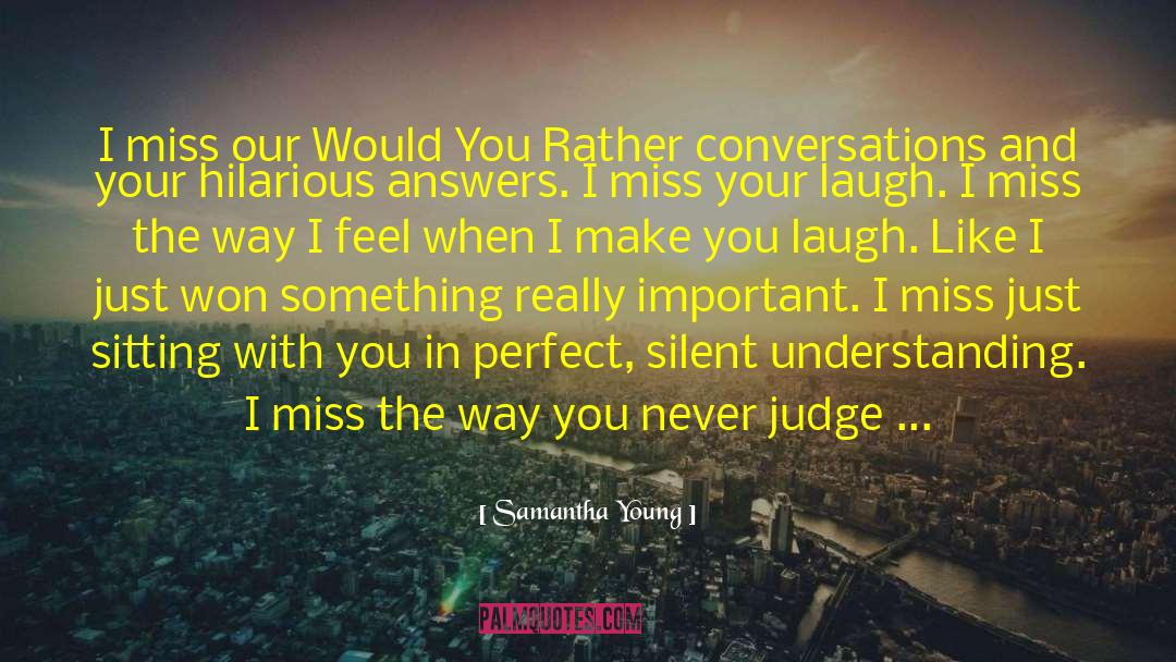 Miss You Death Sister quotes by Samantha Young