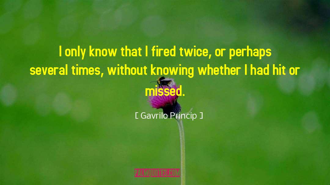 Missed Chance quotes by Gavrilo Princip