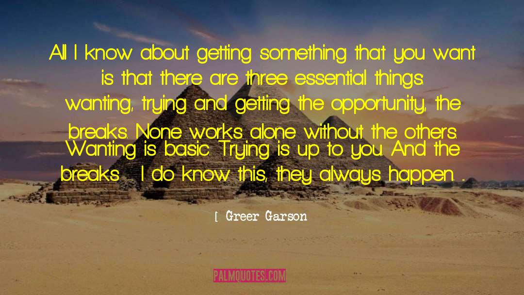 Missing Opportunity quotes by Greer Garson