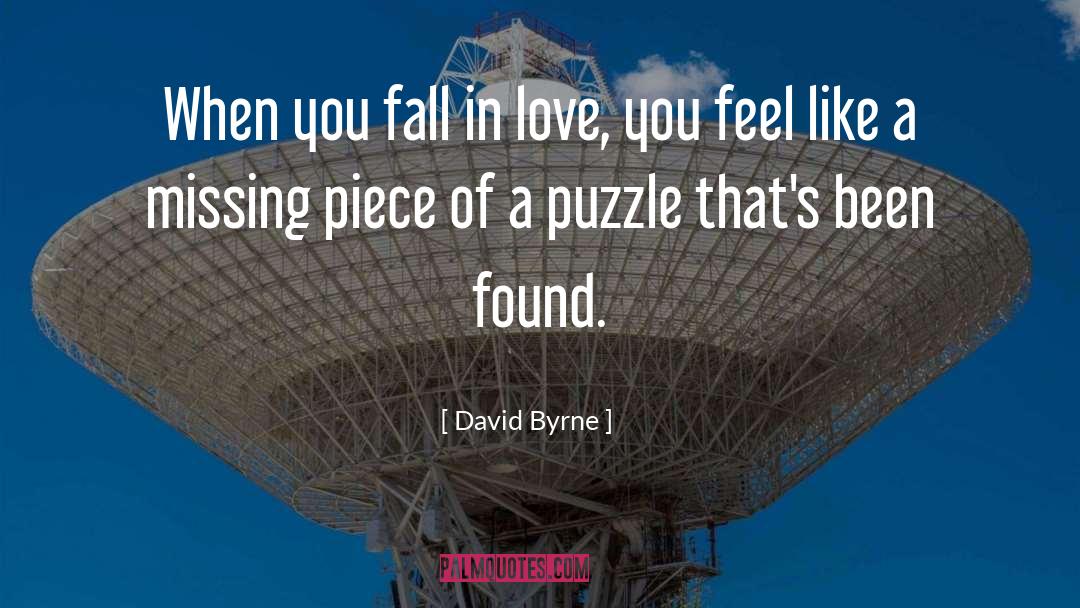 Missing Piece quotes by David Byrne