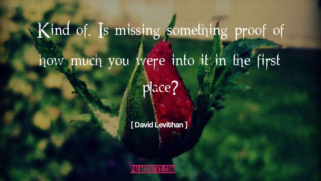 Missing quotes by David Levithan