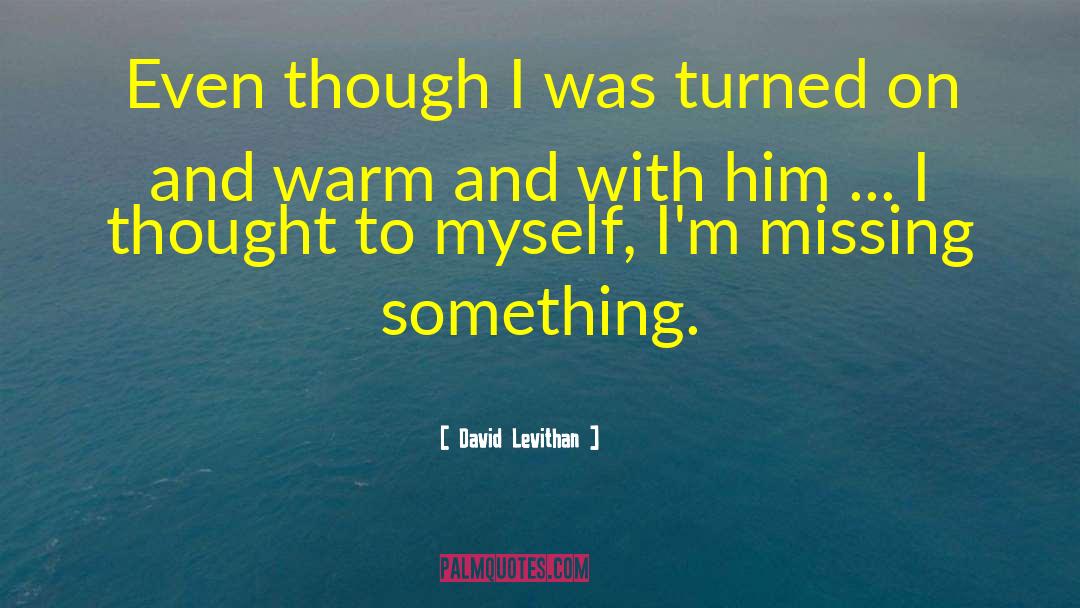 Missing Something quotes by David Levithan