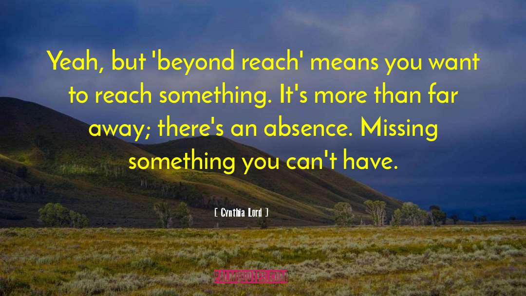 Missing Something quotes by Cynthia Lord