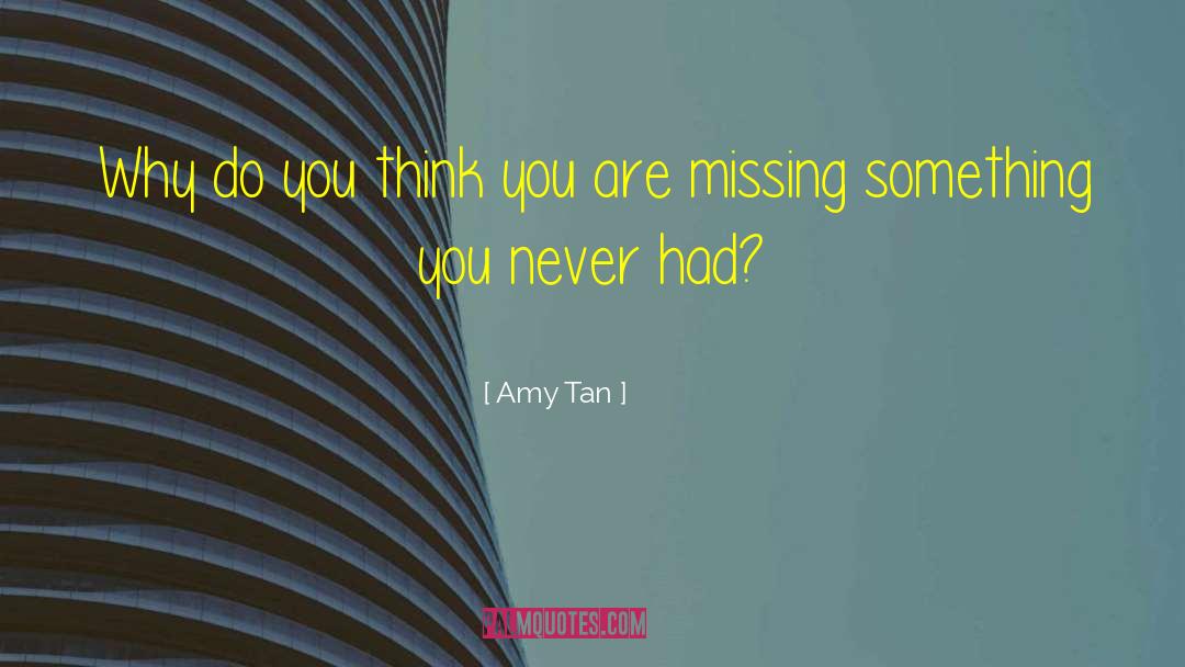 Missing Something quotes by Amy Tan