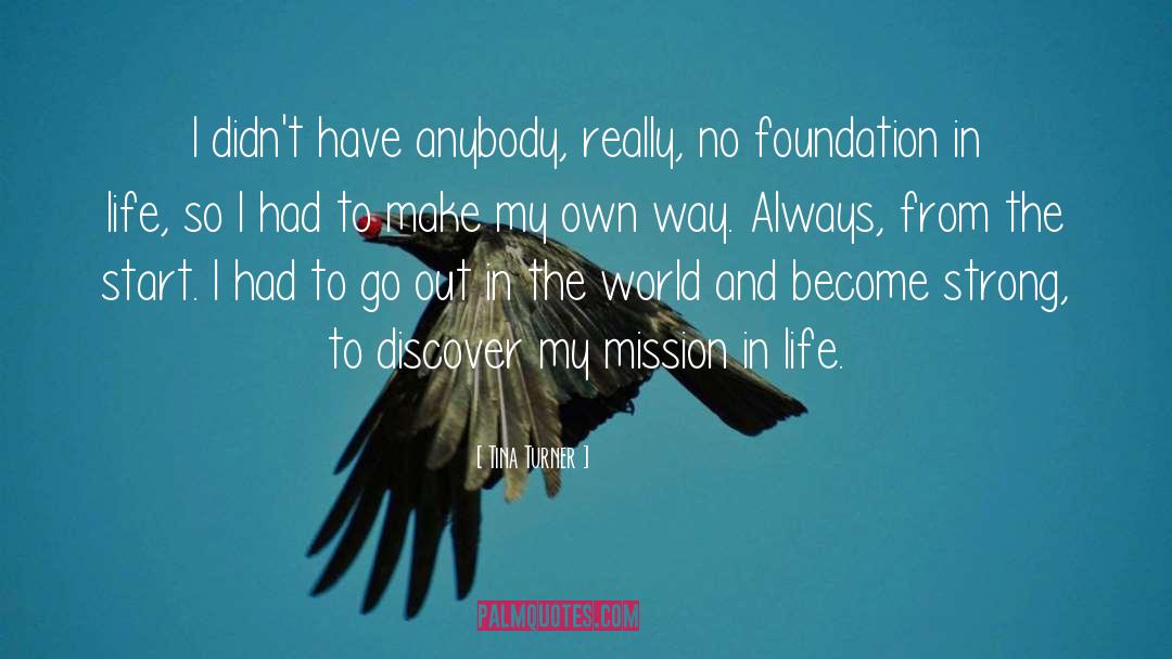 Mission In Life quotes by Tina Turner