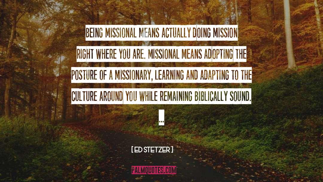 Missional Church quotes by Ed Stetzer