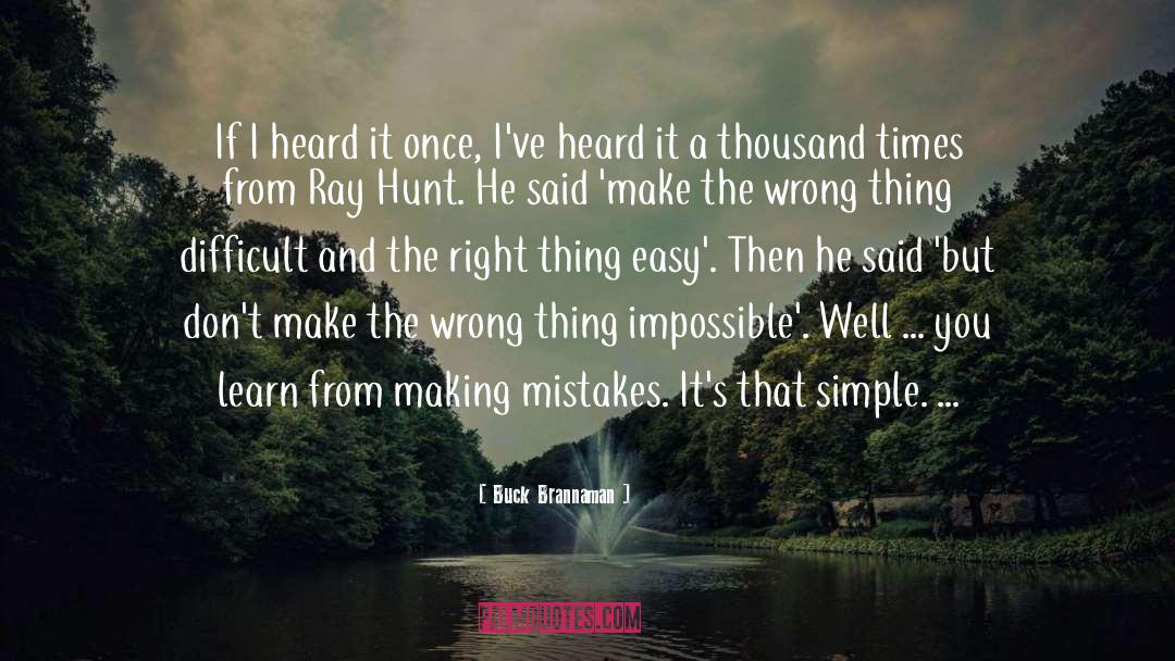 Mistake quotes by Buck Brannaman