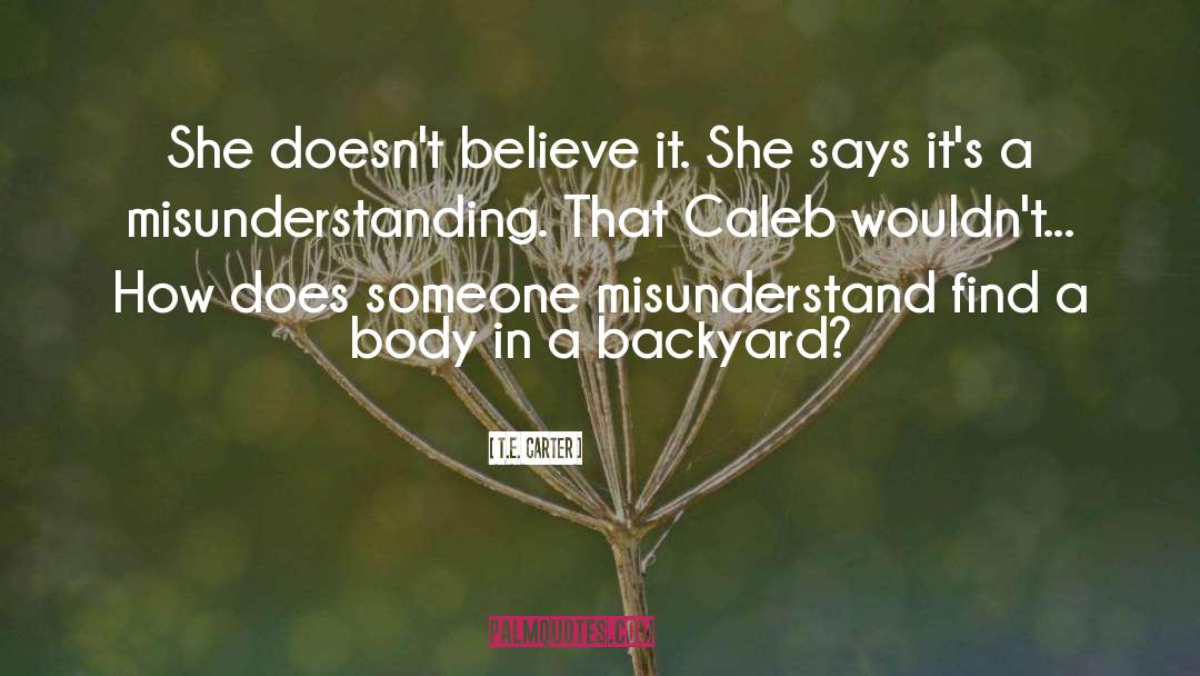 Misunderstand quotes by T.E. Carter