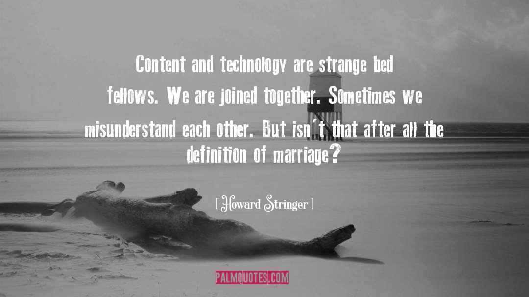 Misunderstand quotes by Howard Stringer