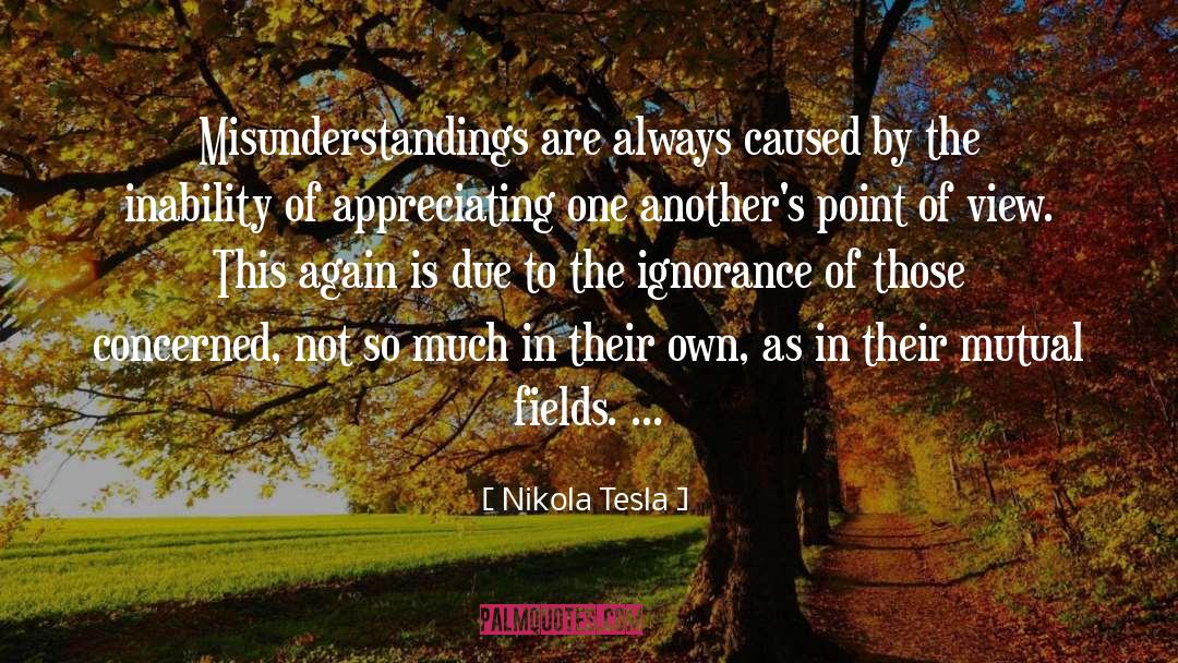 Misunderstandings quotes by Nikola Tesla