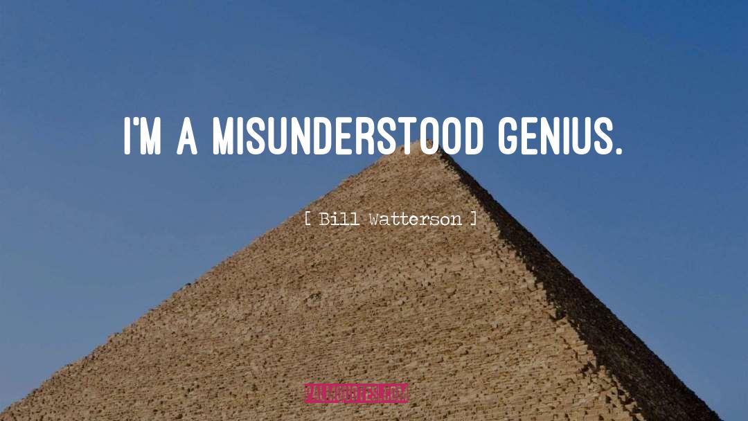 Misunderstood Genius quotes by Bill Watterson