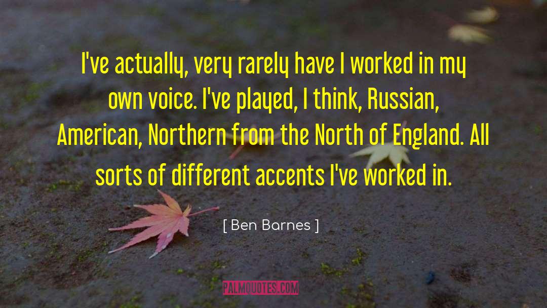 Mk England quotes by Ben Barnes