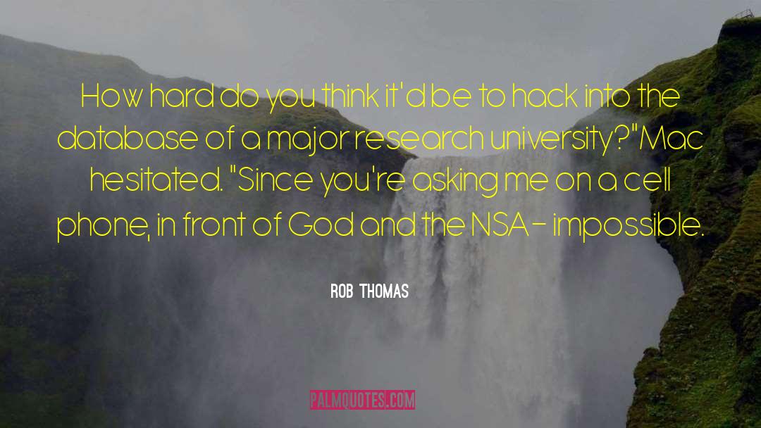 Mkwawa University quotes by Rob Thomas