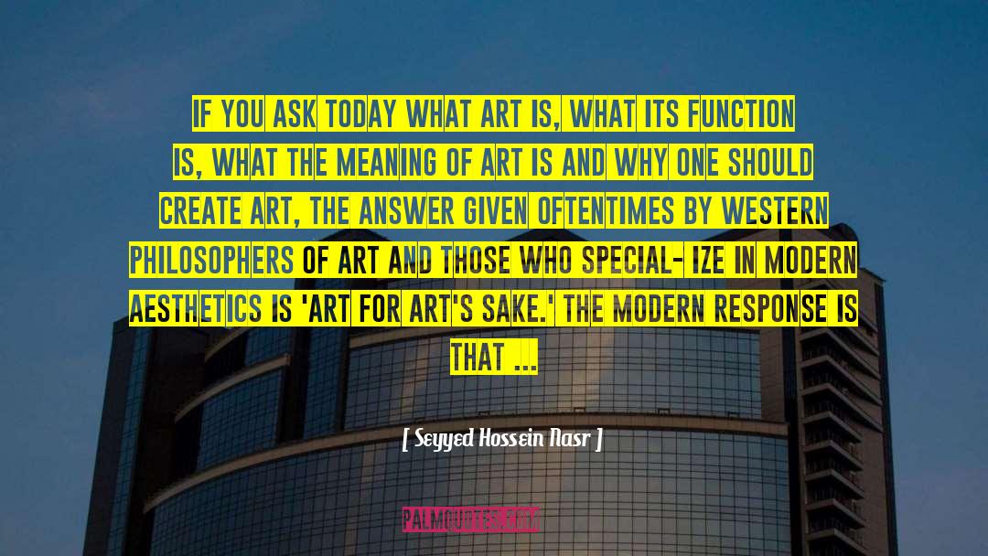 Modern Art Market quotes by Seyyed Hossein Nasr