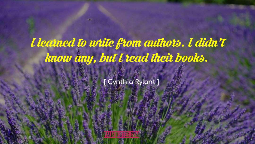 Modern Authors quotes by Cynthia Rylant