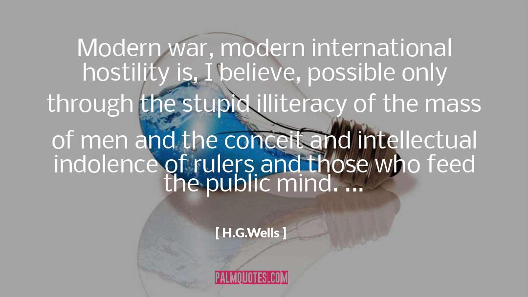 Modern War quotes by H.G.Wells