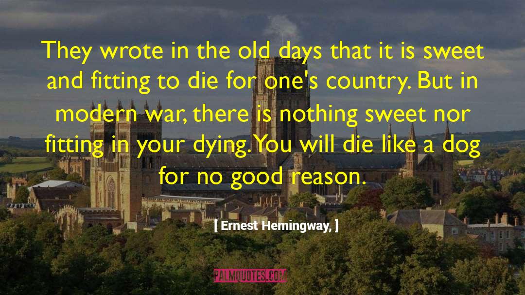 Modern War quotes by Ernest Hemingway,