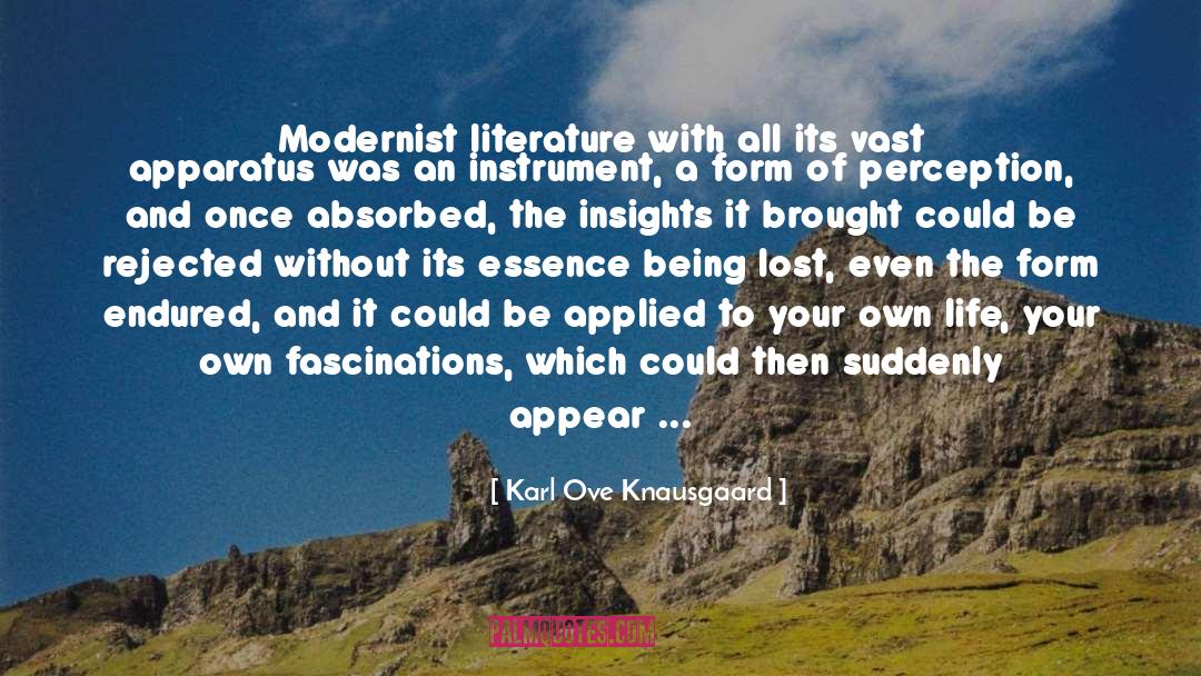 Modernist quotes by Karl Ove Knausgaard