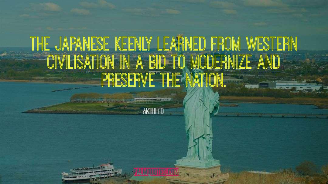 Modernize quotes by Akihito