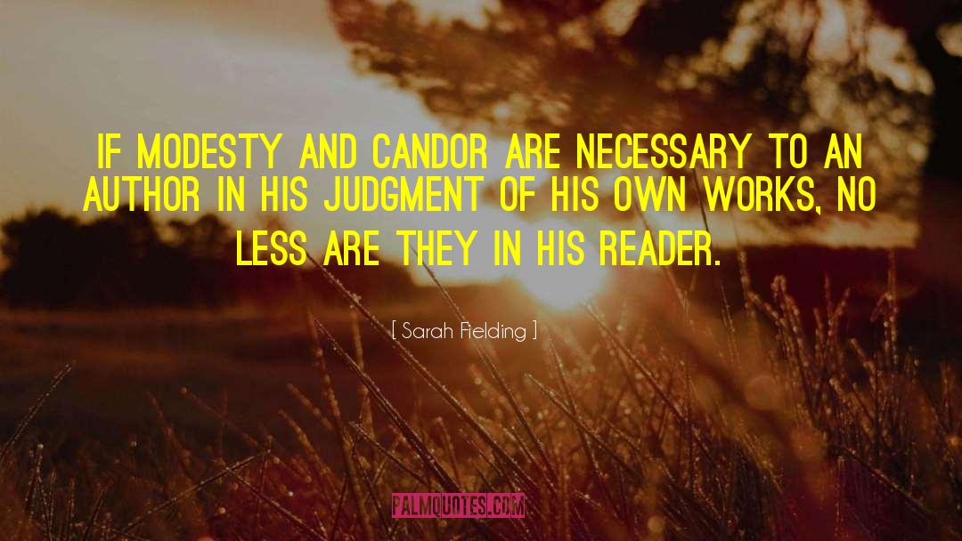 Modesty And Humbleness quotes by Sarah Fielding