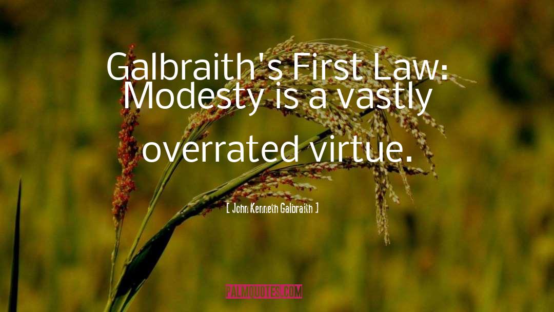 Modesty Is Dignity quotes by John Kenneth Galbraith