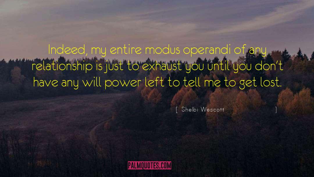 Modus Vivendi quotes by Shelbi Wescott