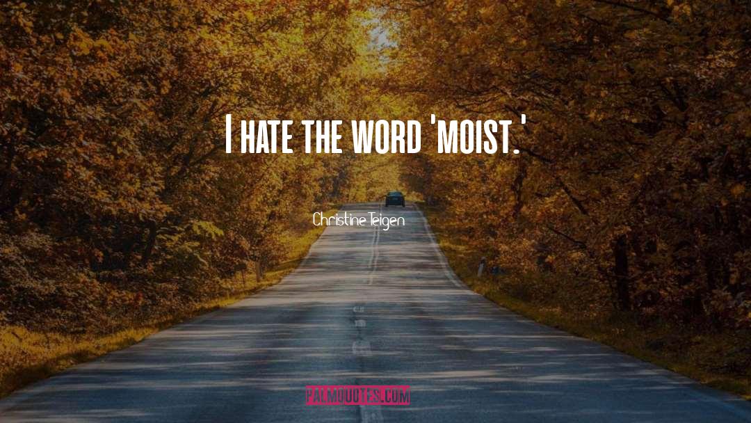 Moist quotes by Christine Teigen