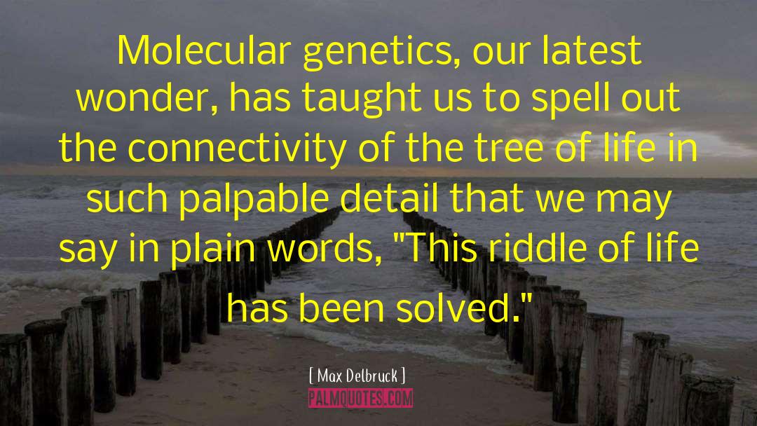 Molecular Genetics quotes by Max Delbruck