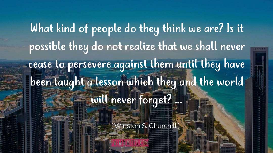 Mom S Lesson quotes by Winston S. Churchill