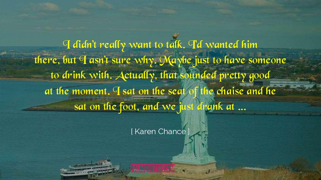 Moment The Drink quotes by Karen Chance