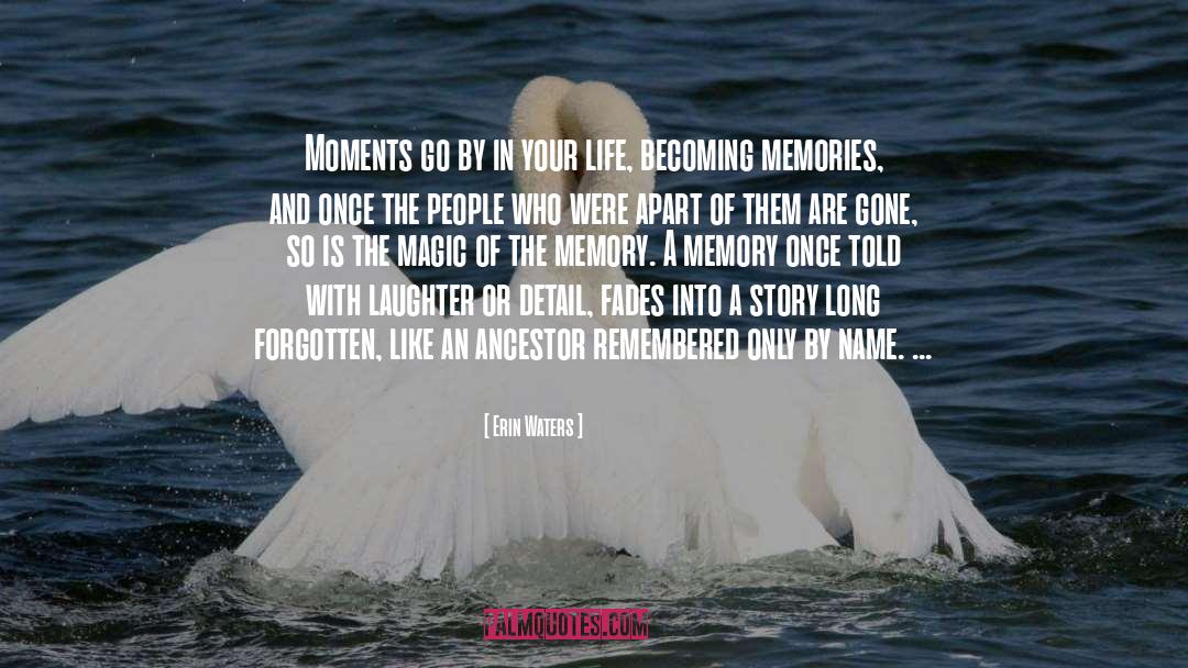Moments Memories quotes by Erin Waters