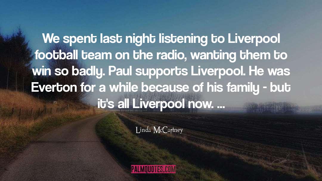 Monday Night Football quotes by Linda McCartney