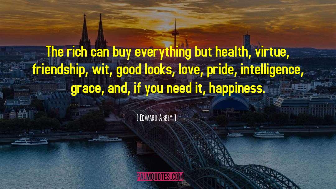 Money Doesn 27t Buy Happiness quotes by Edward Abbey