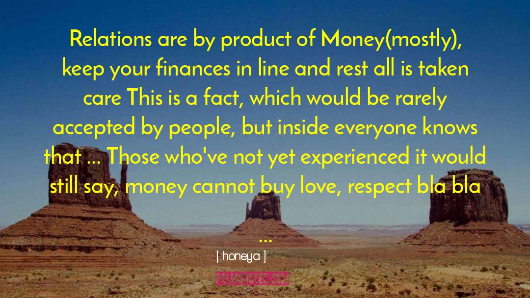 Money Relation quotes by Honeya