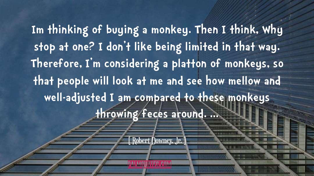 Monkeys quotes by Robert Downey, Jr.