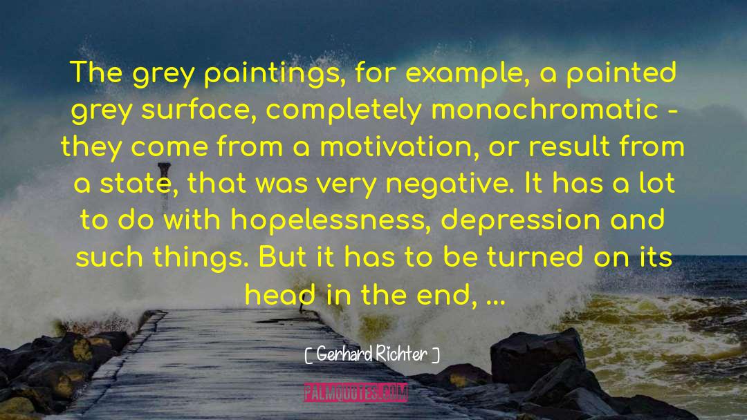 Monochromatic quotes by Gerhard Richter