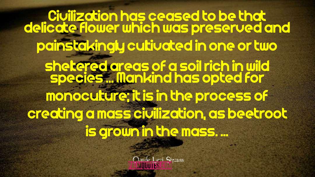 Monoculture quotes by Claude Levi-Strauss