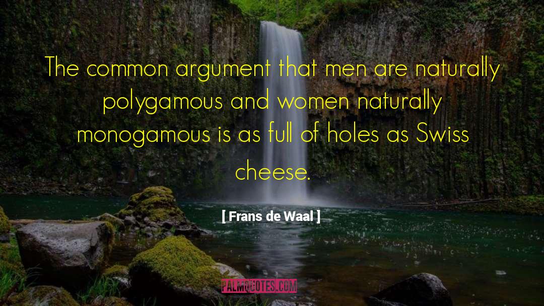 Monogamous quotes by Frans De Waal