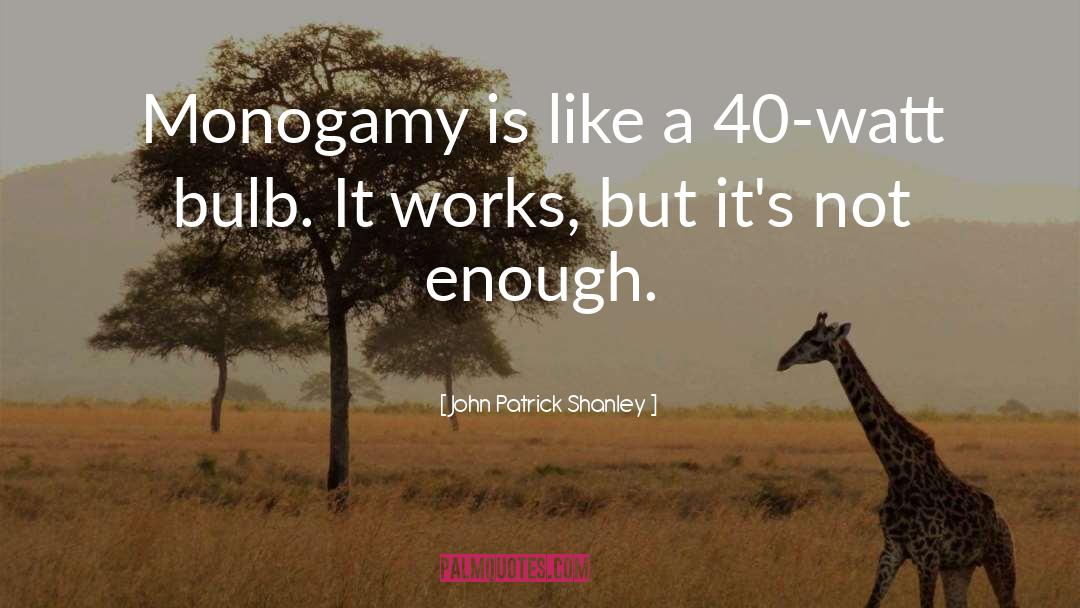 Monogamy In Brave New World quotes by John Patrick Shanley