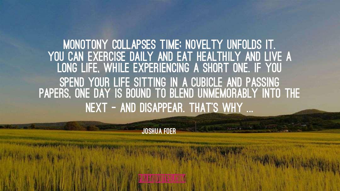 Monotony quotes by Joshua Foer