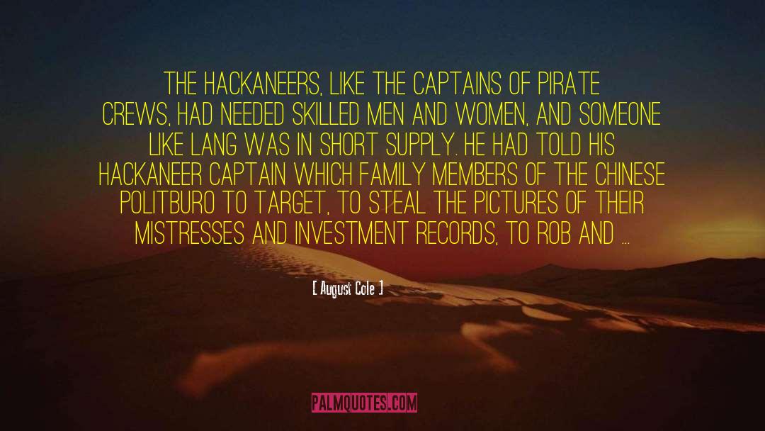 Montbar Pirate quotes by August Cole